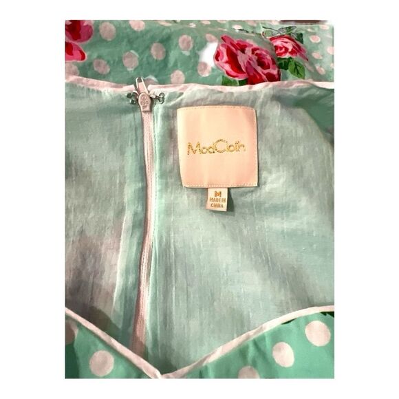 ModCloth Sight of Sunrise Mint Floral Dress Size M - Picture 3 of 5